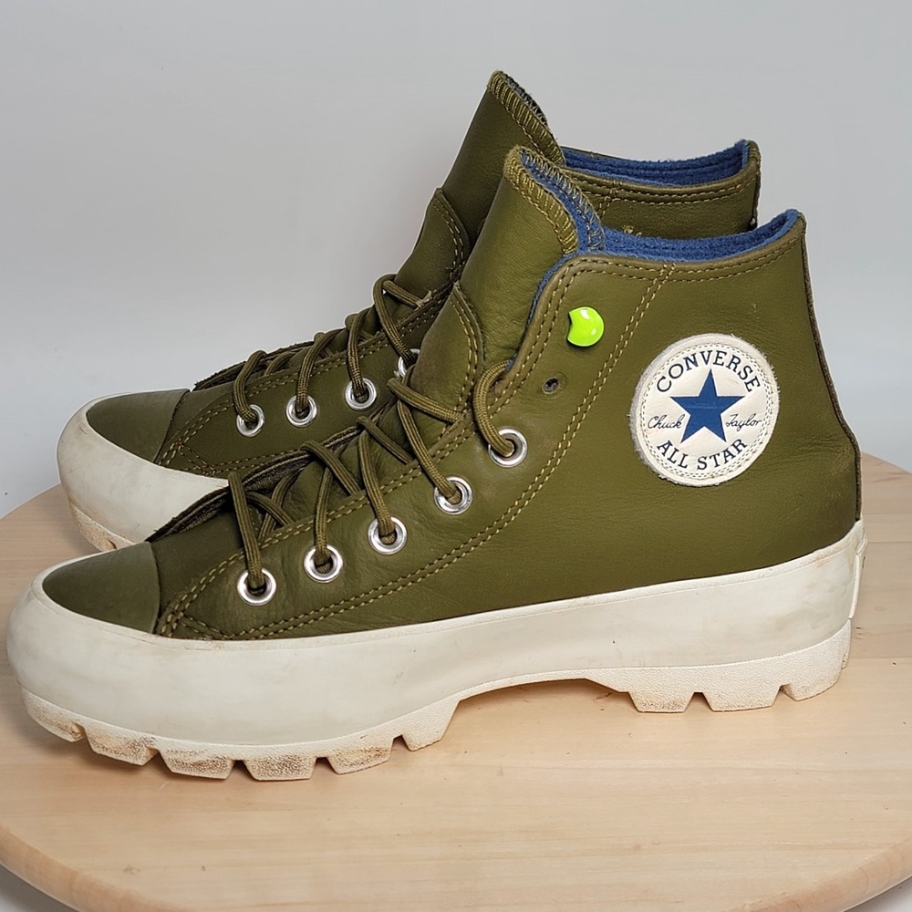 Converse Chuck Taylor All Star Lugged Hi Gore-Tex Womens Size 7 Green (Read) - Picture 4 of 10